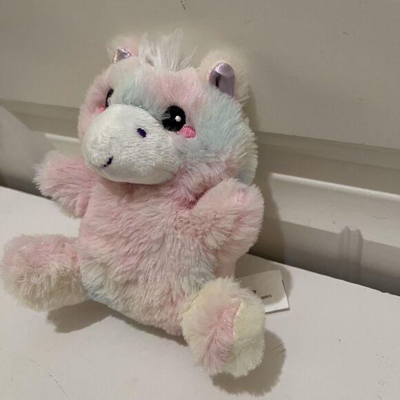 Fuzzy Friends Pink Tie Dye Plush Baby Unicorn 6" Stuffed Animal Toy - Picture 4 of 8